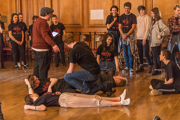 Sweeney Todd in rehearsal