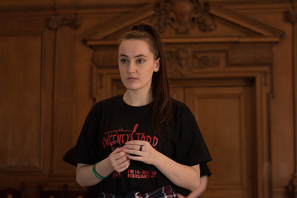 Sweeney Todd in rehearsal