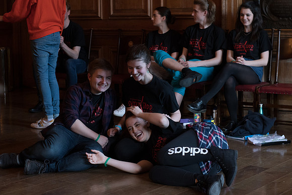 Sweeney Todd in rehearsal