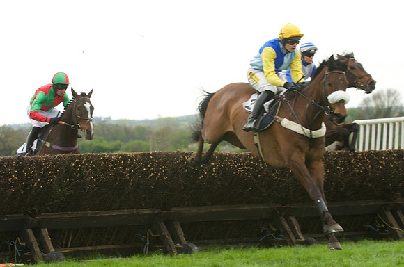 Kimblewick Hunts Point to Point at Kingston Blount Racecourse on Saturday 12th April 2014 Race 1 Confined Hunts Race.
